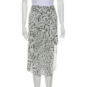 Helmut Lang printed knee-length skirt